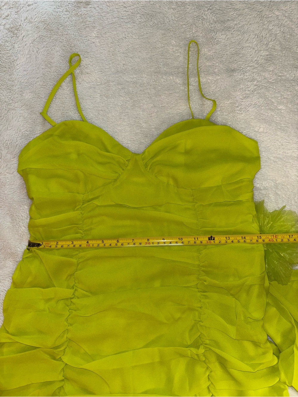 For Love and Lemons Lorlai Ruched Spaghetti Strap Mini Dress with Draping Accent - Picture 7 of 8